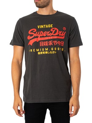 Мужская футболка Superdry Classic Vintage Logo Heritage, черная