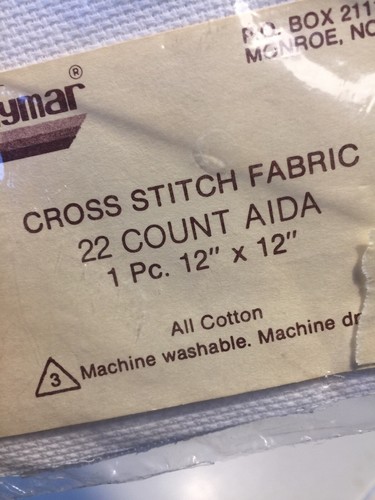 Raymar 22 Count Aida Cloth Cross Stitch white  12