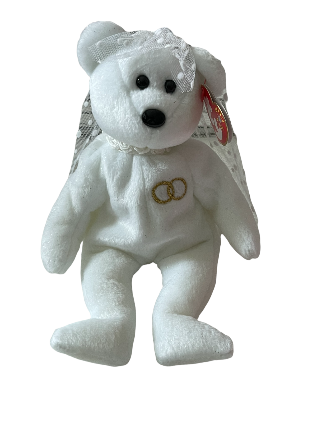 NEW TY Beanie Babies Baby Plush Stuffed Animal Bear Mrs. Bride Wedding