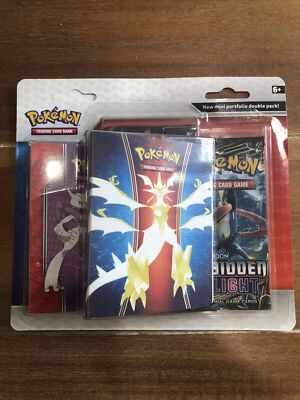 Pokemon TCG Sun & Moon Forbidden Light / XY Mini Portfolio & 2 Booster Pack