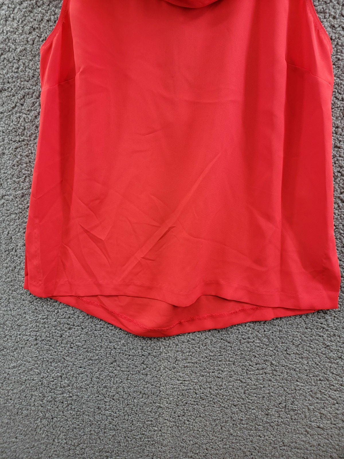 Vince Camuto Sleeveless Cowl Neck Top Women's S Tulip Red Keyhole Back Pullover - Picture 4 of 15