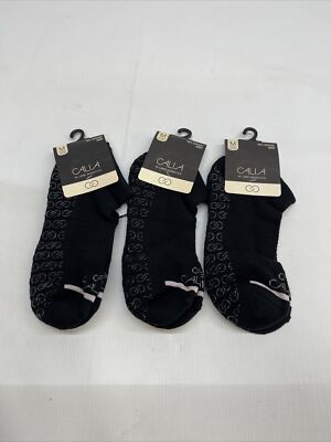 Calia by Carrie Underwood 3 Pair No Show Socks,Arch Support Breathable W/grip