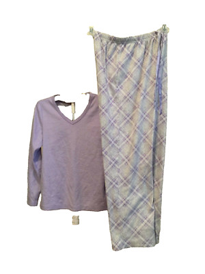 Croft & Barrow 2-PC Pajama set, purple, 100% polyester, size XS
