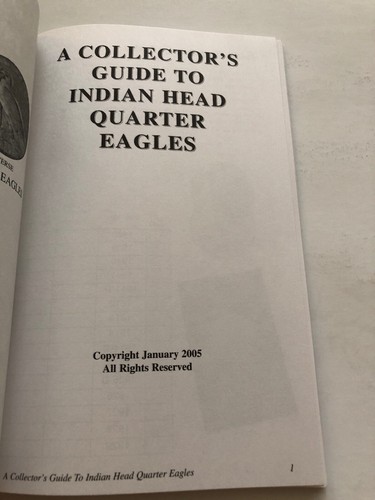 Coin Book Guide Lot: Indian Head Quarter Eagles Type Two Double Eagles 1866-1876