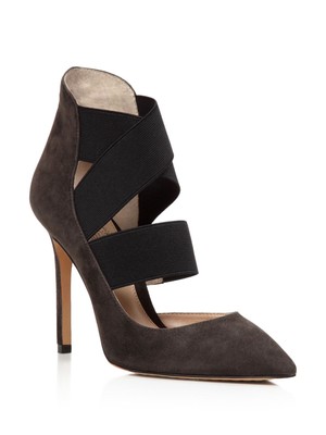 

VINCE CAMUTO Женские угольно-серые черные туфли-лодочки Nigel Stiletto с поперечными ремешками 5,5 м, Серый, VC-NIGEL
