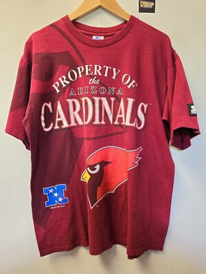 Vtg 90s Arizona Cardinals T Shirt L NFL Football Singke Stitch Starter
