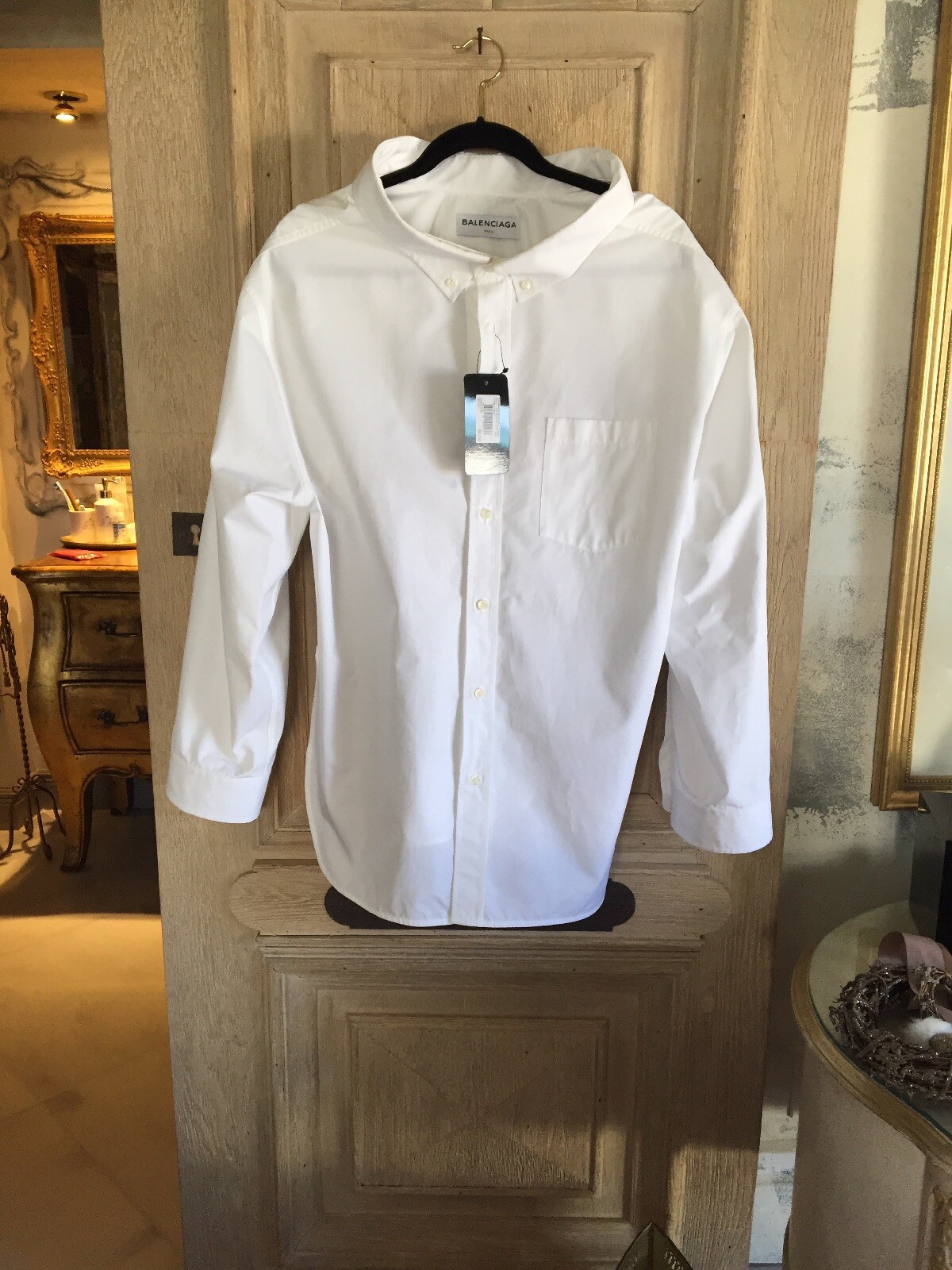 Balenciaga Oversized White Swing Collar Shirt 42 NWT | eBay