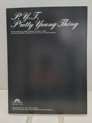 Pretty Young Thing PYT Michael Jackson Sheet Music New Old Stock Guitar PianF4AN