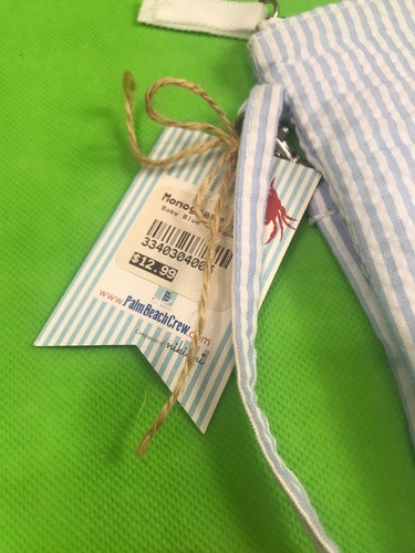 Palm Beach Crew Seersucker Mini Collection Blue NEW Great For Monogramming