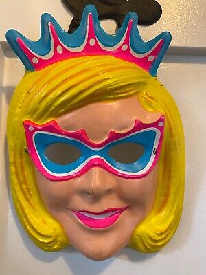 Vintage Ben Cooper Princess Cinderella Halloween Costume Mask Retro