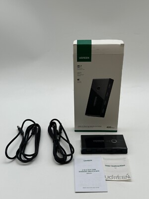 Ugreen USB 2.0 Sharing Switch Selector 4 Ports Adapter Hub  USA Seller Mode 3076