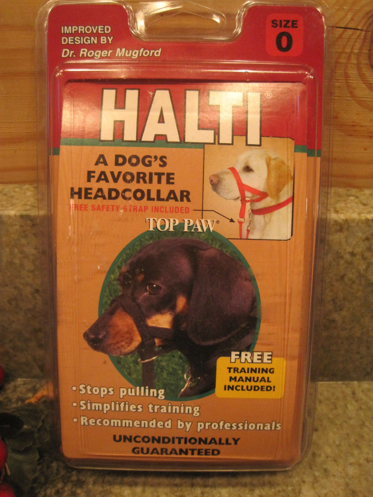 HALTI HEADCOLLAR by TOP PAW SIZE 0 BLACK  STOPS PULLING EUC