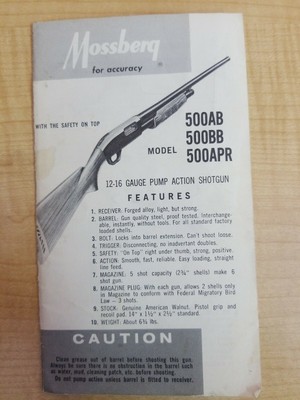 Mossberg 183t 410 Manual