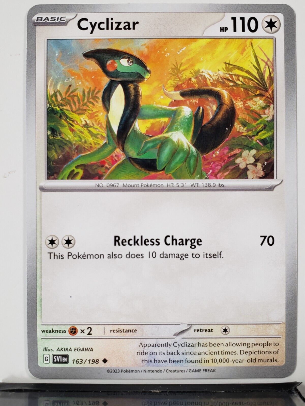 Cyclizar 163/198 - NM / M - Scarlet Violet Pokemon Card Cyclizar 163/198 - NM / M - Scarlet Violet Pokemon Card