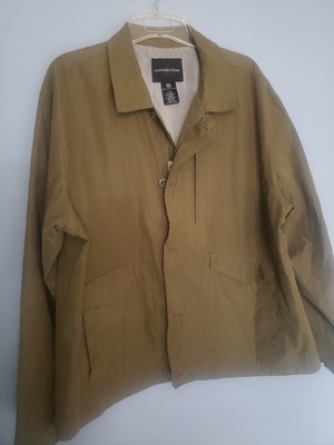 Vintage Covington Men's XL Bomber Green Olive Coat Full Zip Lined Jacket 
