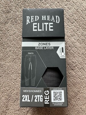 Red Head Men s Performance Body Mapped Base Layer Pants Black Size 2XL $69.99