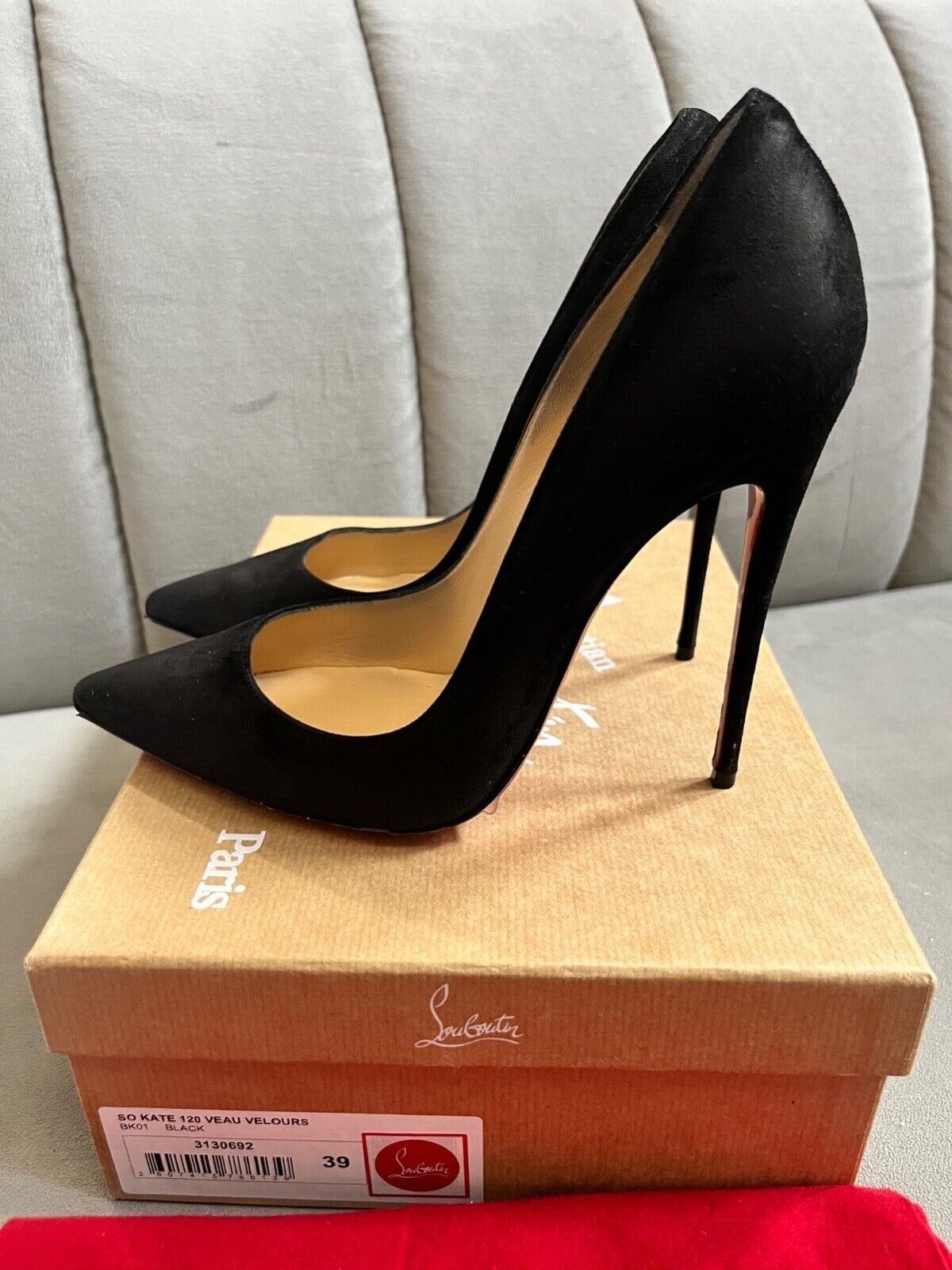 Christian Louboutin So Kate 120 Veau Velours 39 Black Suede Christian Louboutin So Kate 120 Veau Velours 39 Black Suede