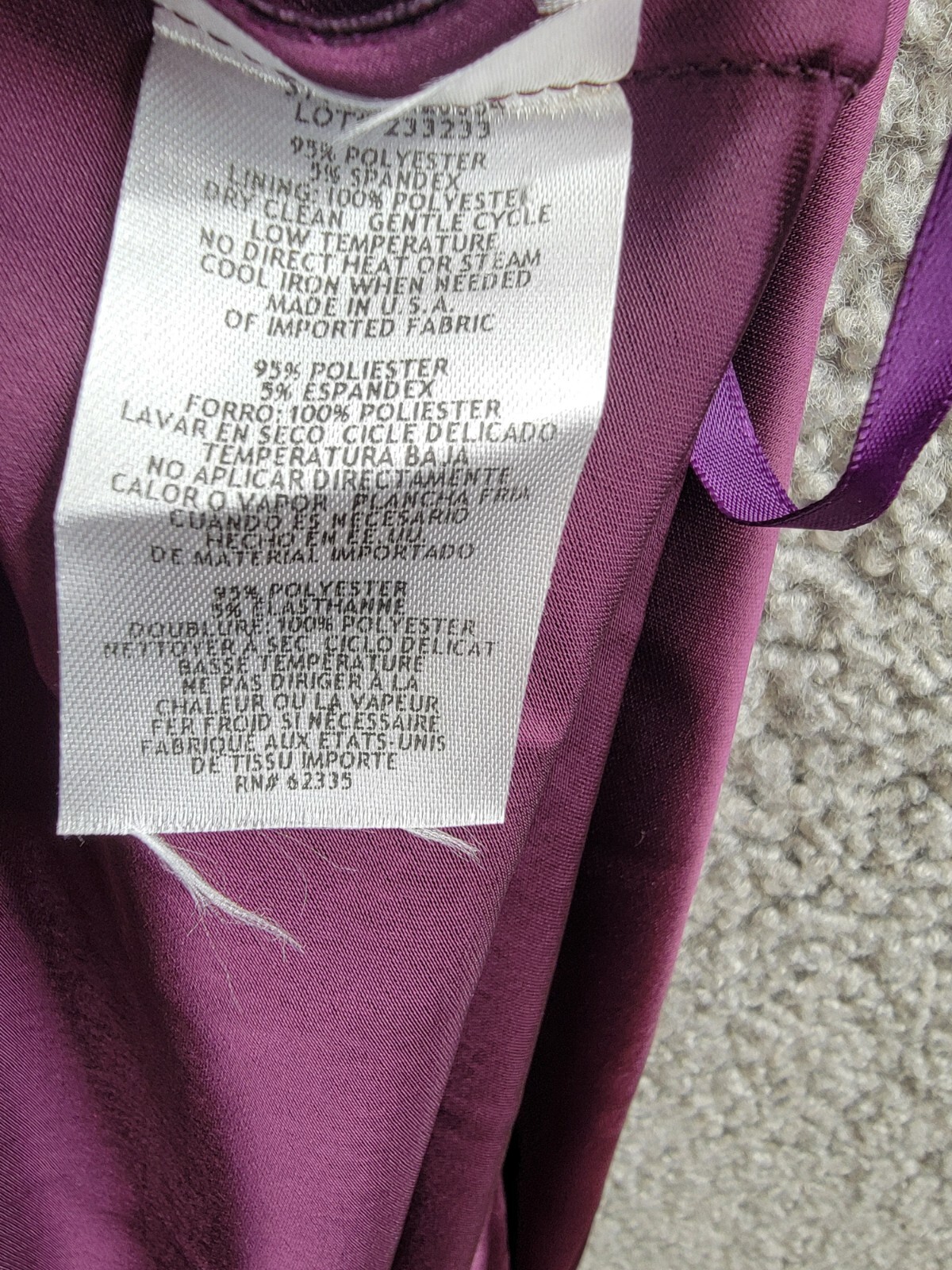 AQUA Halter Mixed Media Gown Women's 10 Purple Drape Front Tie Zip Back Closure - Picture 14 of 18