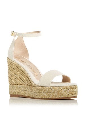 

STUART WEITZMAN Женские бежевые туфли на танкетке 1 Floria Almond на платформе 8,5 C, Бежевый, S4671