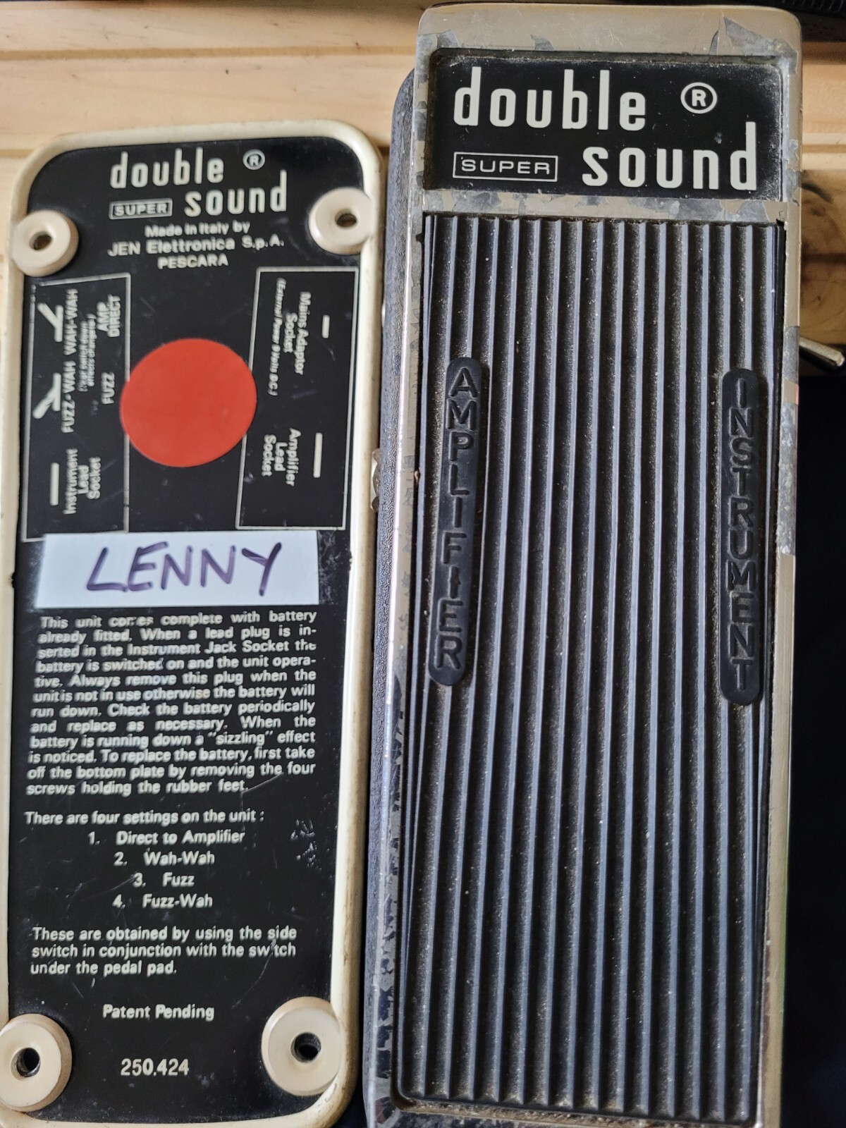 JEN double sound ジェン ダブルサウンド ワウ ファズ Jen Double Sound Doublesound Fuzz Wah 1970 - YouTube