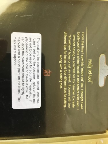 Heidi Swapp Ready Set Tool Eyelet Setter Punch 2006 Tips For Holes