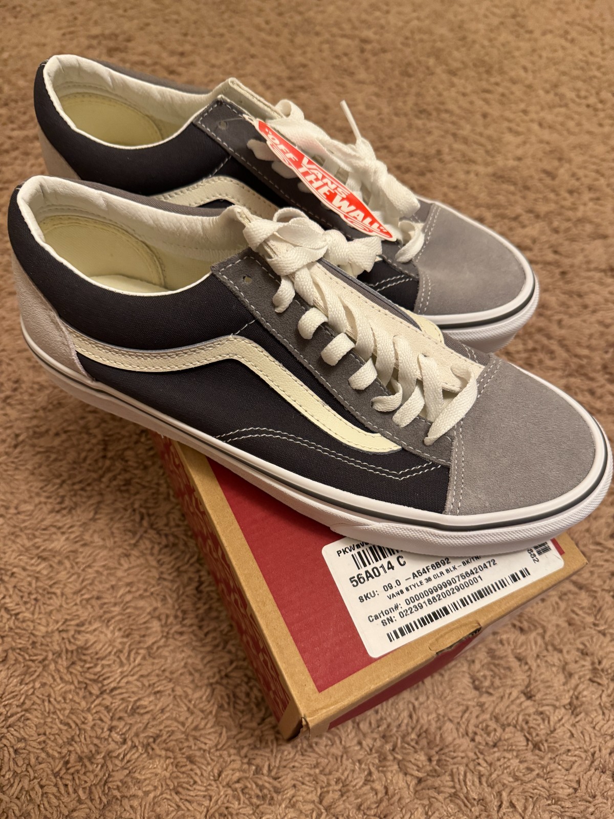 Vans Old Skool Style 36 Color Block Drizzle Multi Grey/Gray  display picture 2