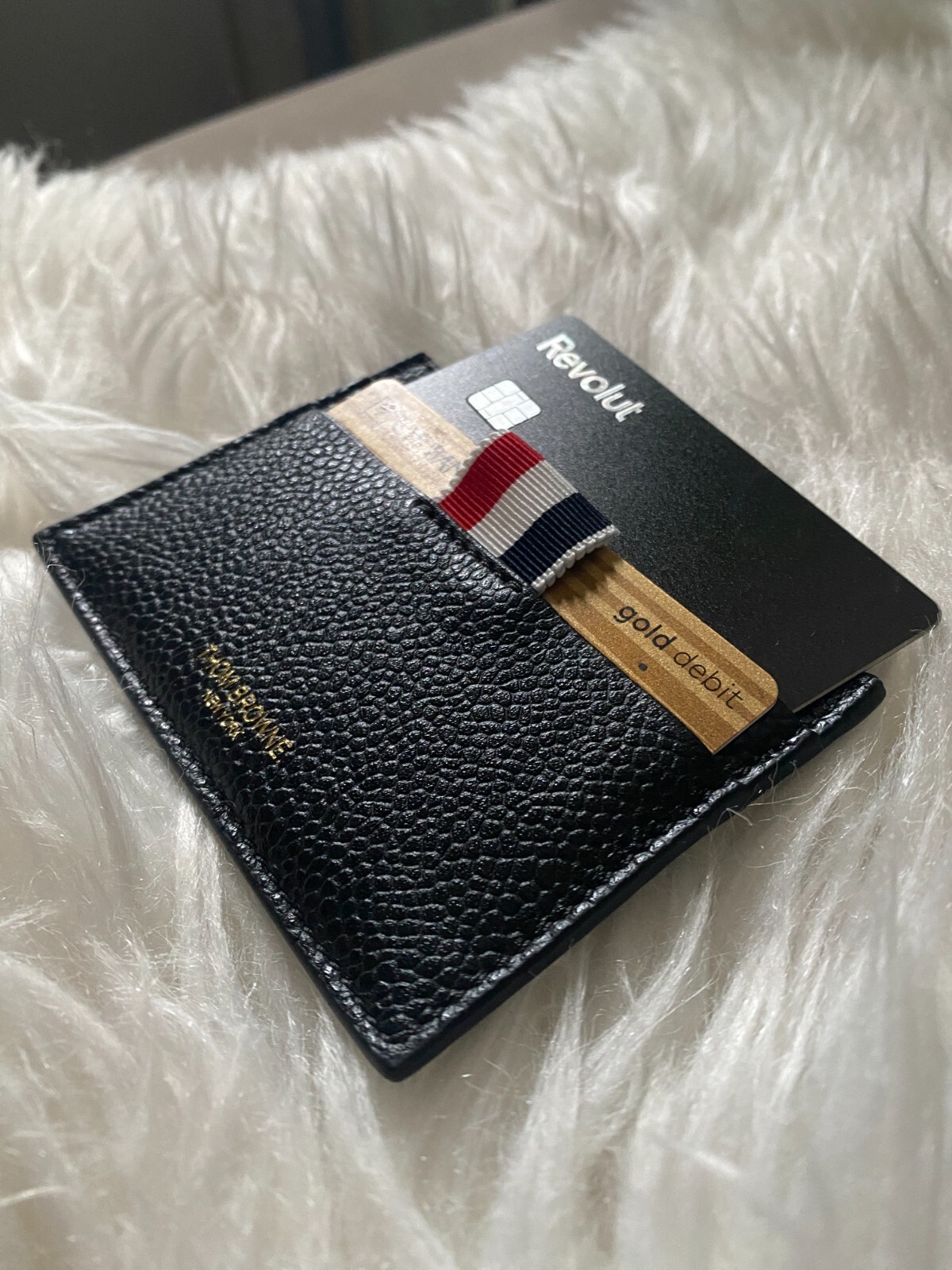 THOM BROWNE. leather card holder wallet RRP: $399 | eBay