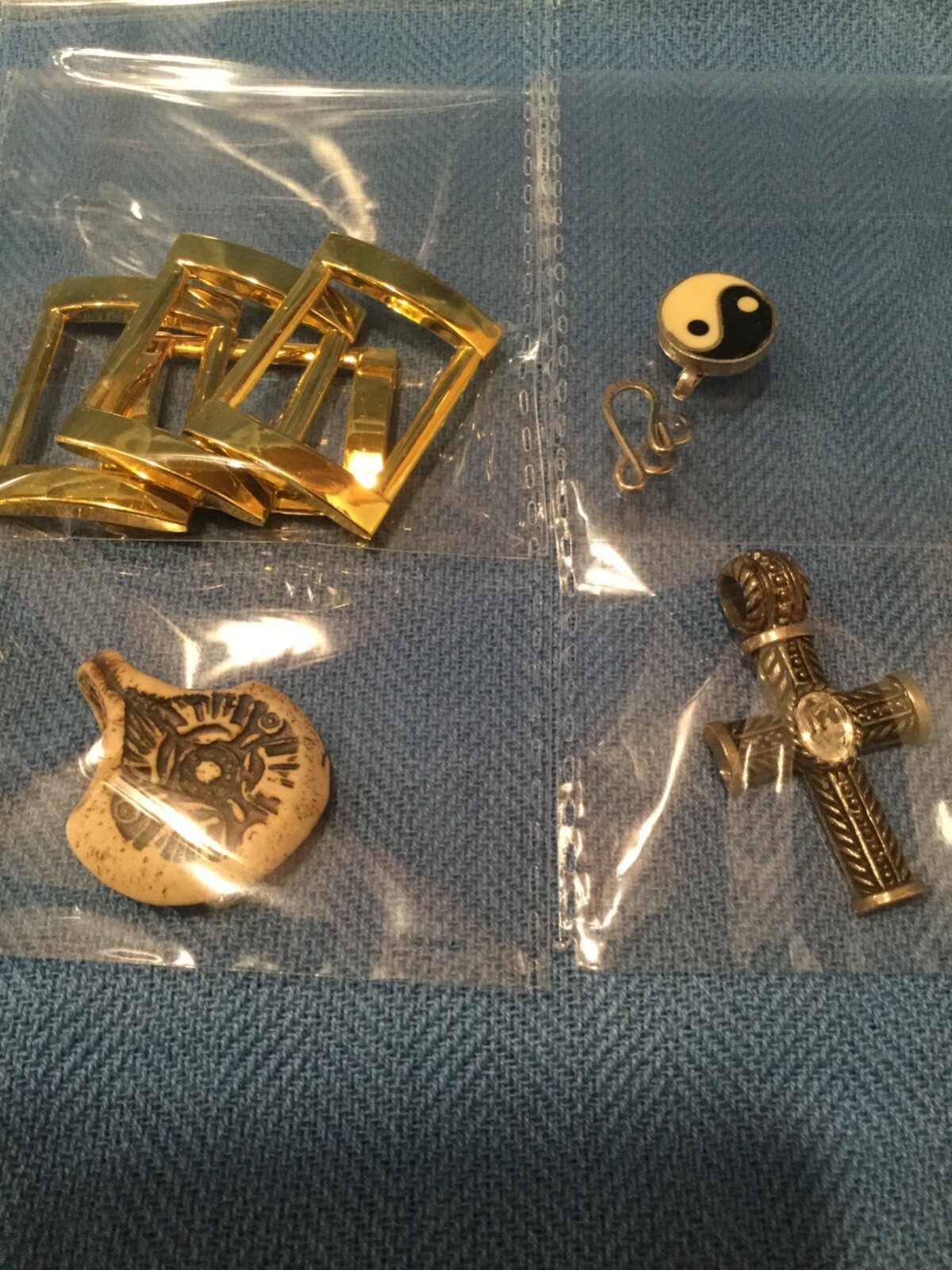 JEWELRY BEADS, PENDANTS, LOT 12 BAGS, MIXED, PRE OWNED.