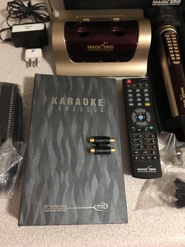 Magic Sing ET18K Karaoke Wireless System w/2 Mics (Tested Works)