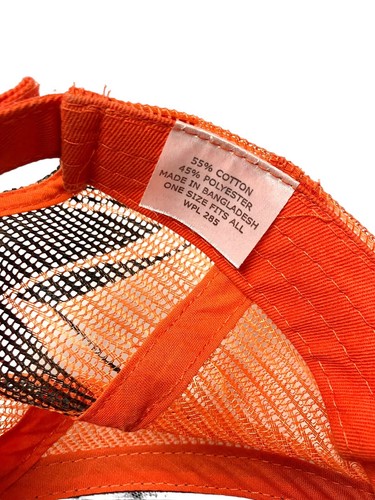 KUBOTA Ewald Farm Tractor Equipment Brown Orange Adjustable Mesh Hat Cap