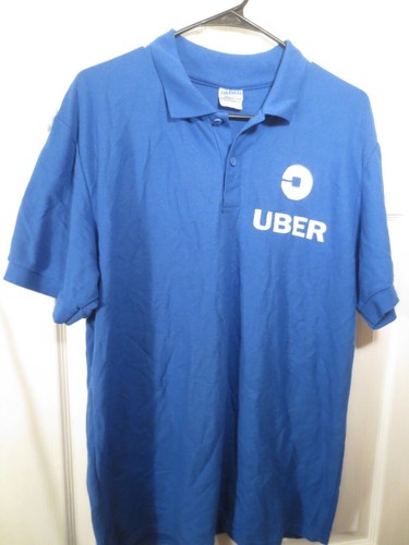 UBER Blue Polo Shirt by Gildan Size XL