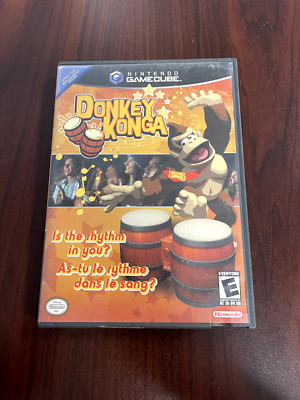 Donkey Konga (Nintendo GameCube, 2004) CIB Complete Manual