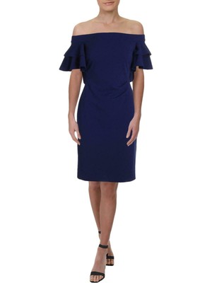 

Женское темно-синее вечернее платье-футляр ниже колена RALPH LAUREN Размер, Navy