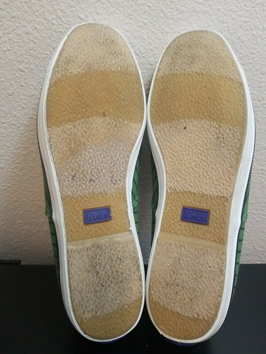 Keds Women's Champion Laceless Candy Stripe Green Casual Shoes Size 7