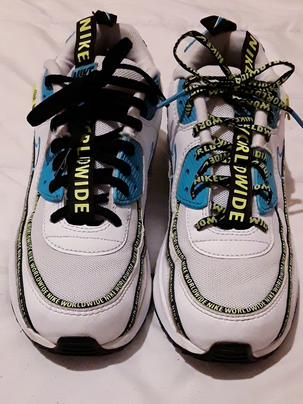 air max 90 white blue fury volt black