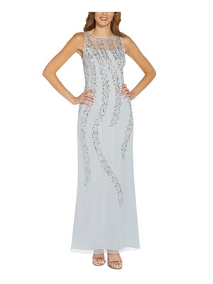 

PAPELL STUDIO Женское голубое вечернее платье без рукавов с иллюзией на подкладке, Light blue