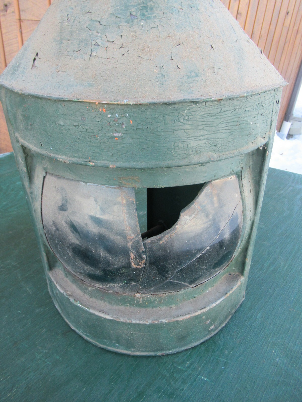 Antique Large Boat Ship Lantern Corner Nautical Maritime