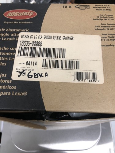 (6) Pair 3M Large GoggleGear Safety Goggles 166450000010