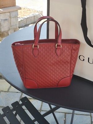 Gucci Gg Bree Bag 449241 Small Shoulder Handbag Leather Red 