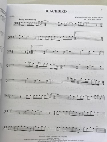 BIG BOOK OF CELLO SONGS SHEET MUSIC SONG BOOK NEW