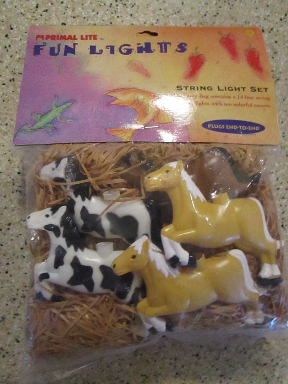 10 HORSE STRING LIGHT SET 14 FT PRIMAL LITE FUN LIGHTS NIP