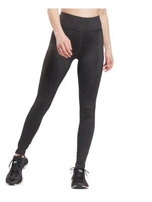 

Женские черные влагоотводящие леггинсы REEBOK с карманами для активного отдыха, Черный, GS1962