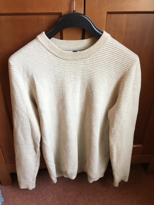 mens topman cotton jumper medium beige 