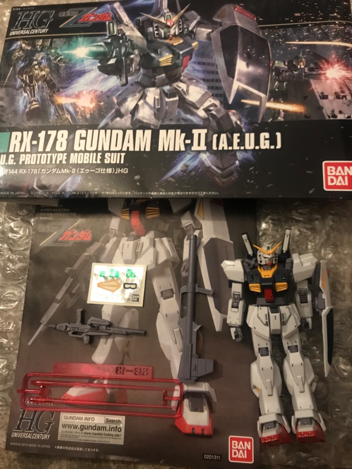 Bandai 193 RX-178 Gundam Mk-II (AEUG) HGUC 1/144 Model Kit
