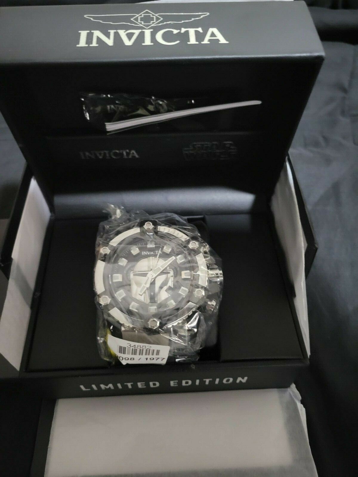 INVICTA INVICTA MANDALORIAN STAR WARS 56 MM LIMITED EDITION SWISS Z60 QUARTS WATCH 34882