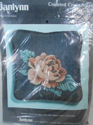 Janlynn Counted Cross Stitch Kit #35-242 Peach Rose