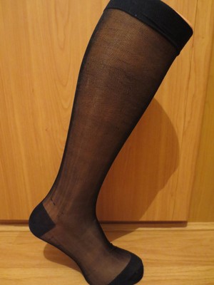 otc smooth sheer nylon socks navy blue.