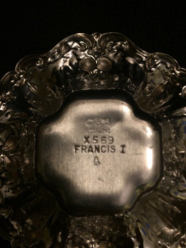 2 Vintage Reed & Barton Sterling Silver X569 Francis I Small Nut Tray Dish