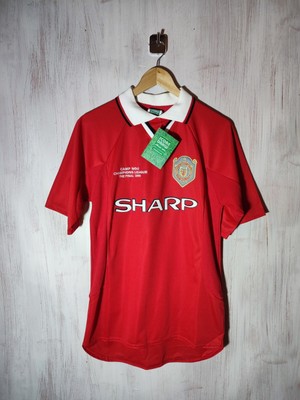 Manchester United 1999 Champions League Size M shirt jersey football Score Draw