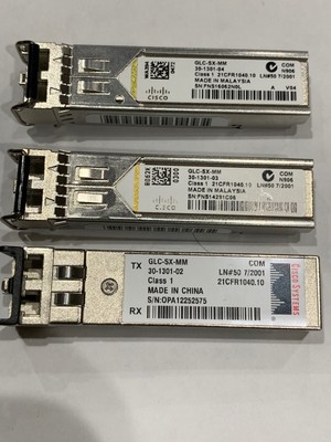 Qty 10 Genuine Cisco GLC-SX-MM 30-1301-02 1000BASE-SX SFP transceiver module